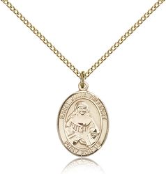 Gold Filled St. Julia Billiart Patron Saint Medal Pendant - Medium" itemprop="image