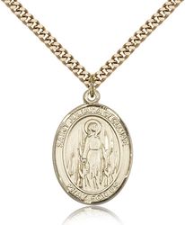 Gold Filled St. Juliana Patron Saint Medal Pendant - Large" itemprop="image