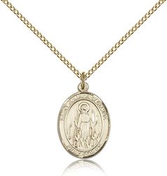 Gold Filled St. Juliana Patron Saint Medal Pendant - Medium" itemprop="image