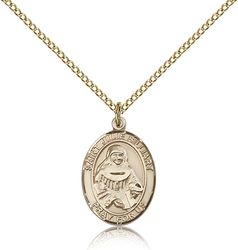 Gold Filled St. Julie Billiart Patron Saint Medal Pendant - Medium" itemprop="image