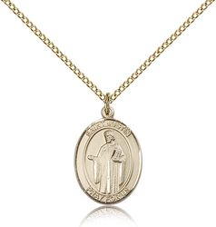 Gold Filled St. Justin Patron Saint Medal Pendant - Medium" itemprop="image