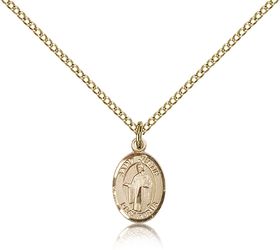 Gold Filled St. Justin Patron Saint Medal Pendant - Small" itemprop="image