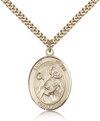 Gold Filled St. Kevin Patron Saint Medal Pendant - Large" itemprop="image