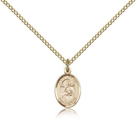 Gold Filled St. Kevin Patron Saint Medal Pendant - Small" itemprop="image