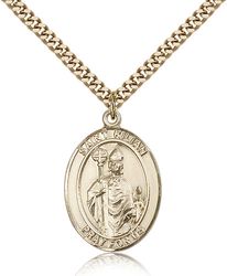 Gold Filled St. Kilian Patron Saint Medal Pendant - Large" itemprop="image