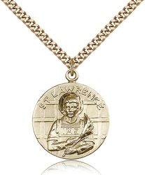 Gold Filled St. Lawrence Medal Pendant" itemprop="image