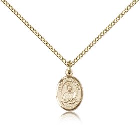 Gold Filled St. Lawrence Patron Saint Medal Pendant - Small" itemprop="image