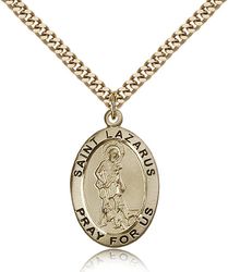 Gold Filled St. Lazarus Medal Pendant" itemprop="image