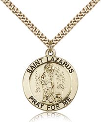 Gold Filled St. Lazarus Medal Pendant" itemprop="image