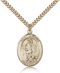 Gold Filled St. Lazarus Patron Saint Medal Pendant - Large" itemprop="image