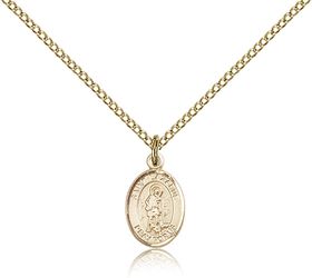 Gold Filled St. Lazarus Patron Saint Medal Pendant - Small" itemprop="image