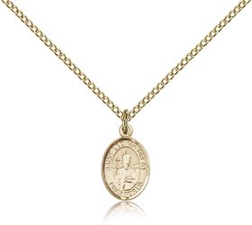 Gold Filled St. Leo the Great Patron Saint Medal Pendant - Small" itemprop="image
