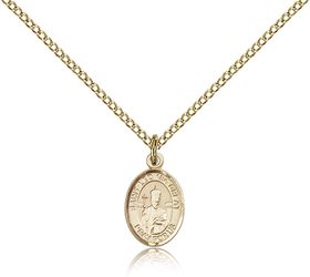 Gold Filled St. Leo the Great Patron Saint Medal Pendant - Small" itemprop="image