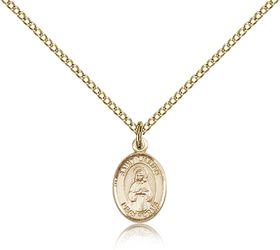 Gold Filled St. Lillian Patron Saint Medal Pendant - Small" itemprop="image