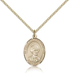 Gold Filled St. Louis Marie De Montfort Patron Saint Medal Pendant - Medium" itemprop="image