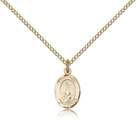 Gold Filled St. Louis Patron Saint Medal Pendant - Small" itemprop="image