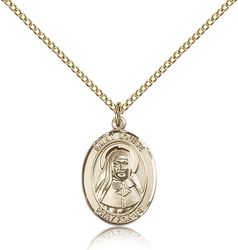 Gold Filled St. Louise De Marillac Patron Saint Medal Pendant - Medium" itemprop="image