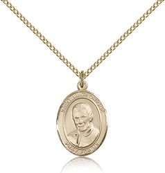 Gold Filled St. Luigi Orione Patron Saint Medal Pendant - Medium" itemprop="image