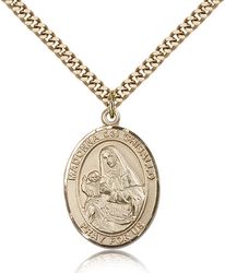 Gold Filled St. Madonna Del Ghisallo Patron Saint Medal Pendant - Large" itemprop="image