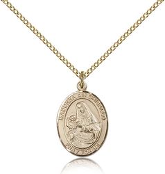 Gold Filled St. Madonna Del Ghisallo Patron Saint Medal Pendant - Medium" itemprop="image