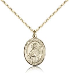 Gold Filled St. Malachy OMore Patron Saint Medal Pendant - Medium" itemprop="image