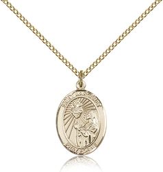 Gold Filled St. Margaret Mary Alacoque Patron Saint Medal Pendant - Medium" itemprop="image