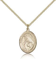 Gold Filled St. Margaret of Cortona Patron Saint Medal Pendant - Medium" itemprop="image