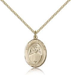 Gold Filled St. Maria Faustina Patron Saint Medal Pendant - Medium" itemprop="image