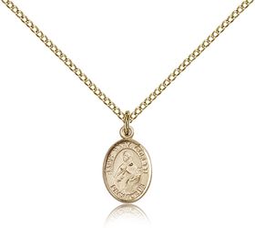 Gold Filled St. Maria Goretti Patron Saint Medal Pendant - Small" itemprop="image