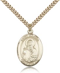 Gold Filled St. Marina Patron Saint Medal Pendant - Large" itemprop="image