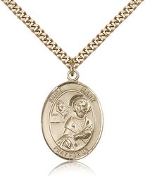 Gold Filled St. Mark the Evangelist Patron Saint Medal Pendant - Large" itemprop="image