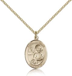 Gold Filled St. Mark the Evangelist Patron Saint Medal Pendant - Medium" itemprop="image