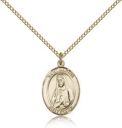 Gold Filled St. Martha Patron Saint Medal Pendant - Medium" itemprop="image