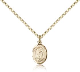 Gold Filled St. Martha Patron Saint Medal Pendant - Small" itemprop="image