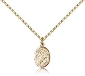 Gold Filled St. Martin de Porres Patron Saint Medal Pendant - Small" itemprop="image