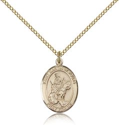 Gold Filled St. Martin of Tours Patron Saint Medal Pendant - Medium" itemprop="image