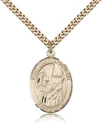 Gold Filled St. Mary Magdalene Patron Saint Medal Pendant - Large" itemprop="image