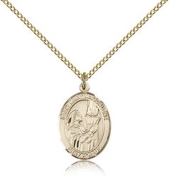 Gold Filled St. Mary Magdalene Patron Saint Medal Pendant - Medium" itemprop="image