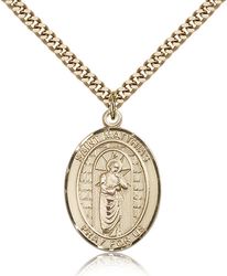 Gold Filled St. Matthias the Apostle Patron Saint Medal Pendant - Large" itemprop="image