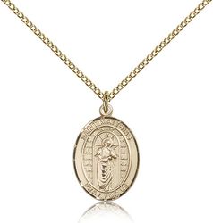 Gold Filled St. Matthias the Apostle Patron Saint Medal Pendant - Medium" itemprop="image