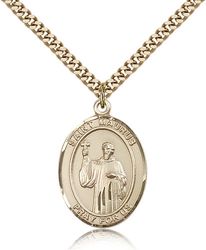 Gold Filled St. Maurus Patron Saint Medal Pendant - Large" itemprop="image