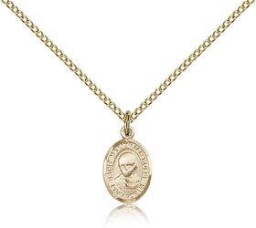 Gold Filled St. Maximilian Kolbe Patron Saint Medal Pendant - Small" itemprop="image