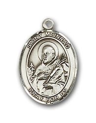 Gold Filled St. Meinrad Of Einsideln Patron Saint Medal Pendant - Small" itemprop="image