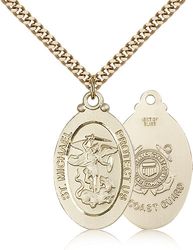 Gold Filled St. Michael / Coast Guard Medal Pendant" itemprop="image