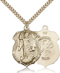 Gold Filled St. Michael the Archangel Medal Pendant" itemprop="image