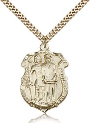 Gold Filled St. Michael the Archangel Medal Pendant" itemprop="image