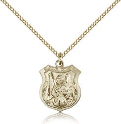 Gold Filled St. Michael the Archangel Medal Pendant" itemprop="image