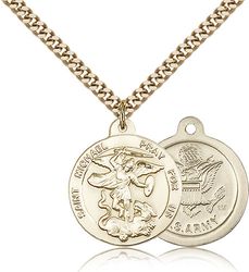 Gold Filled St. Michael the Archangel Medal Pendant" itemprop="image