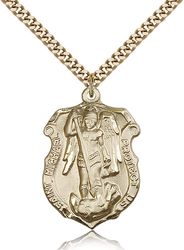 Gold Filled St. Michael the Archangel Medal Pendant" itemprop="image