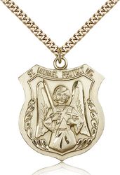 Gold Filled St. Michael the Archangel Medal Pendant" itemprop="image